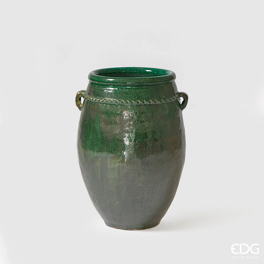 EDG Enzo De Gasperi Vaso Fenice Anfora H 69 Cm D 42 Cm Green Waterproof