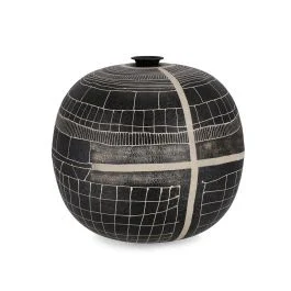 SIVA VASO BOTTIGLIA TONDA NERA 39 CM