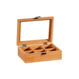 PORTA BUSTINE TE' IN BAMBU' 6 SCOMPARTI