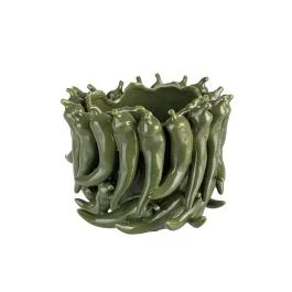 SPICY VASO VERDE H 20,5 CM