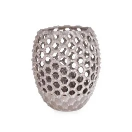 TAIYO PORTAVASO BOMBATO BIANCO H 39 CM