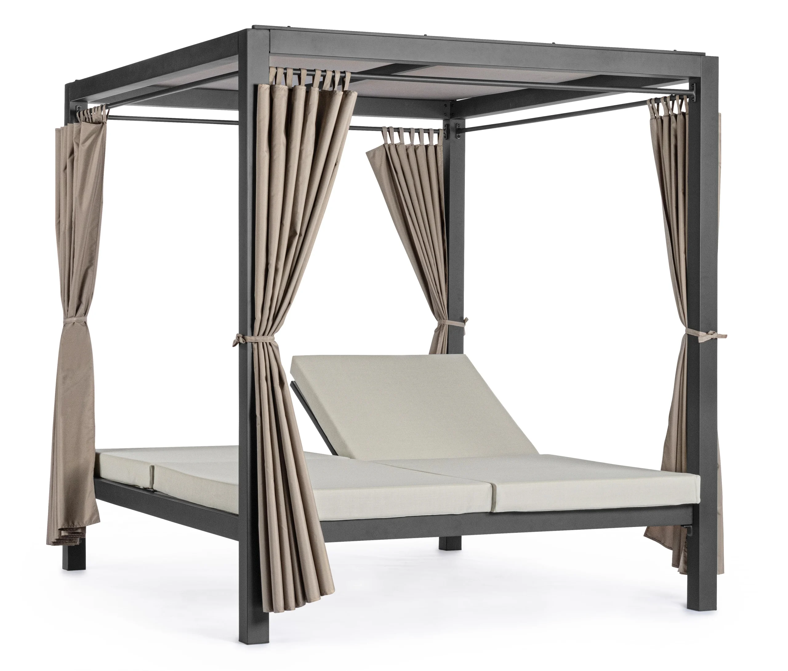 Bizzotto Daybed Dream Lettino con Tende Antracite