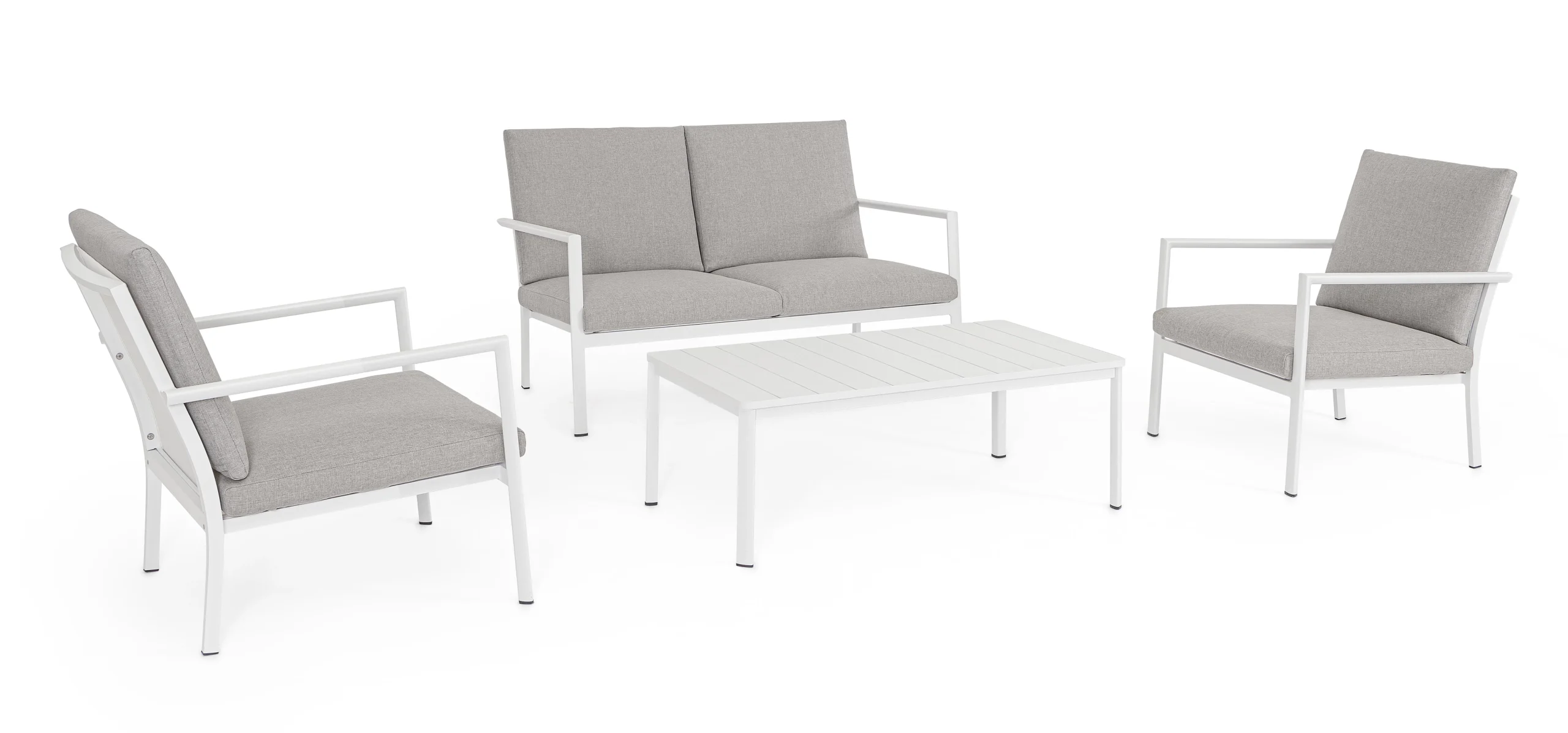 Bizzotto Set Salotto Konnor 4 Elementi Bianco