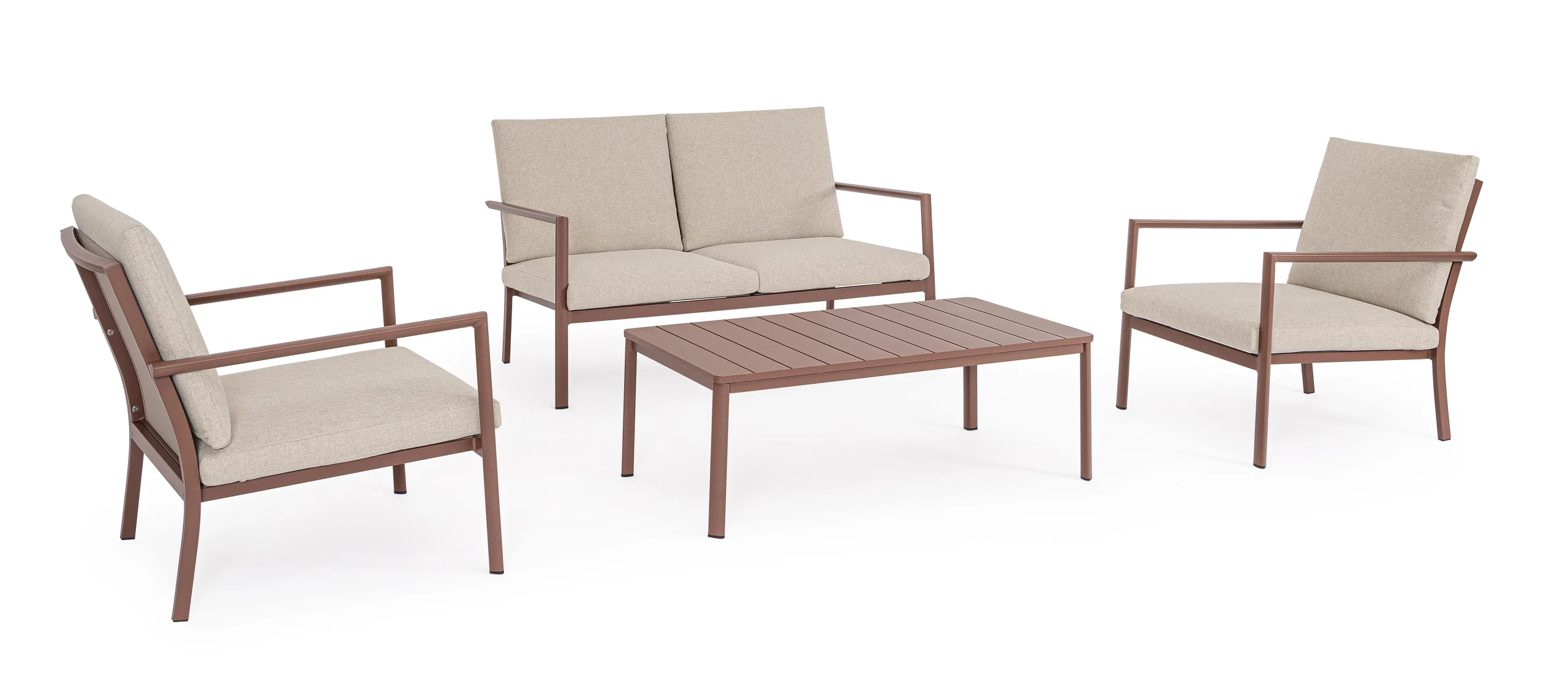 Bizzotto Set Salotto Konnor 4 Elementi Ruggine