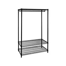 LUX PORTA ABITI 2 PIANI NERO OPACO