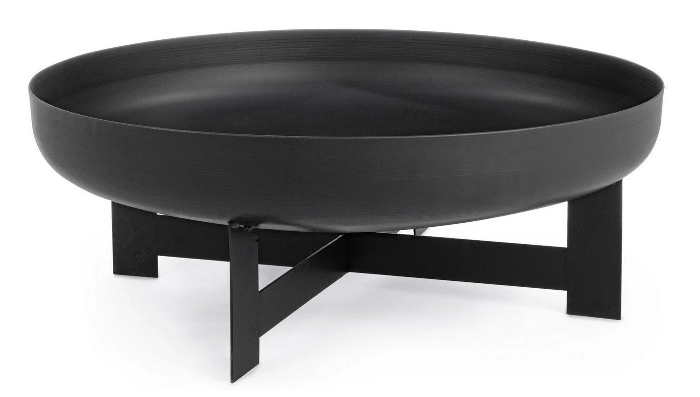 Bizzotto Braciere Efesto Tondo D 70 Cm H 26 Cm Nero