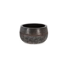 DUYEN PORTA VASO TONDO BASSO RUSTY 36X22H CM