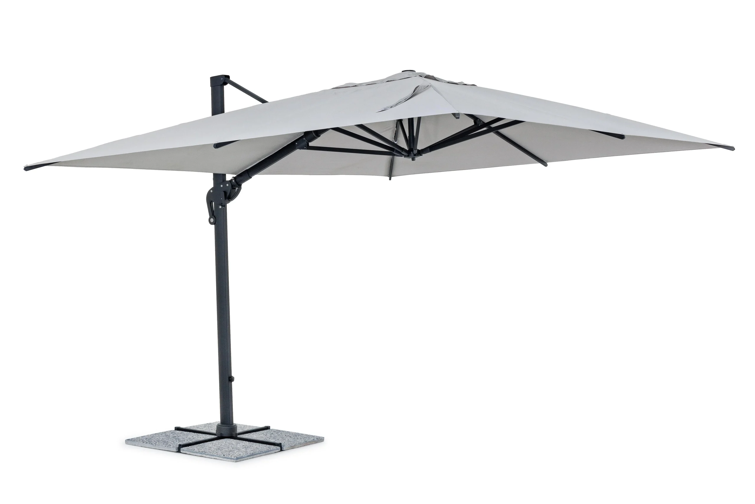 Bizzotto Ombrellone Laterale Ines 3×4 m Antracite Alluminio
