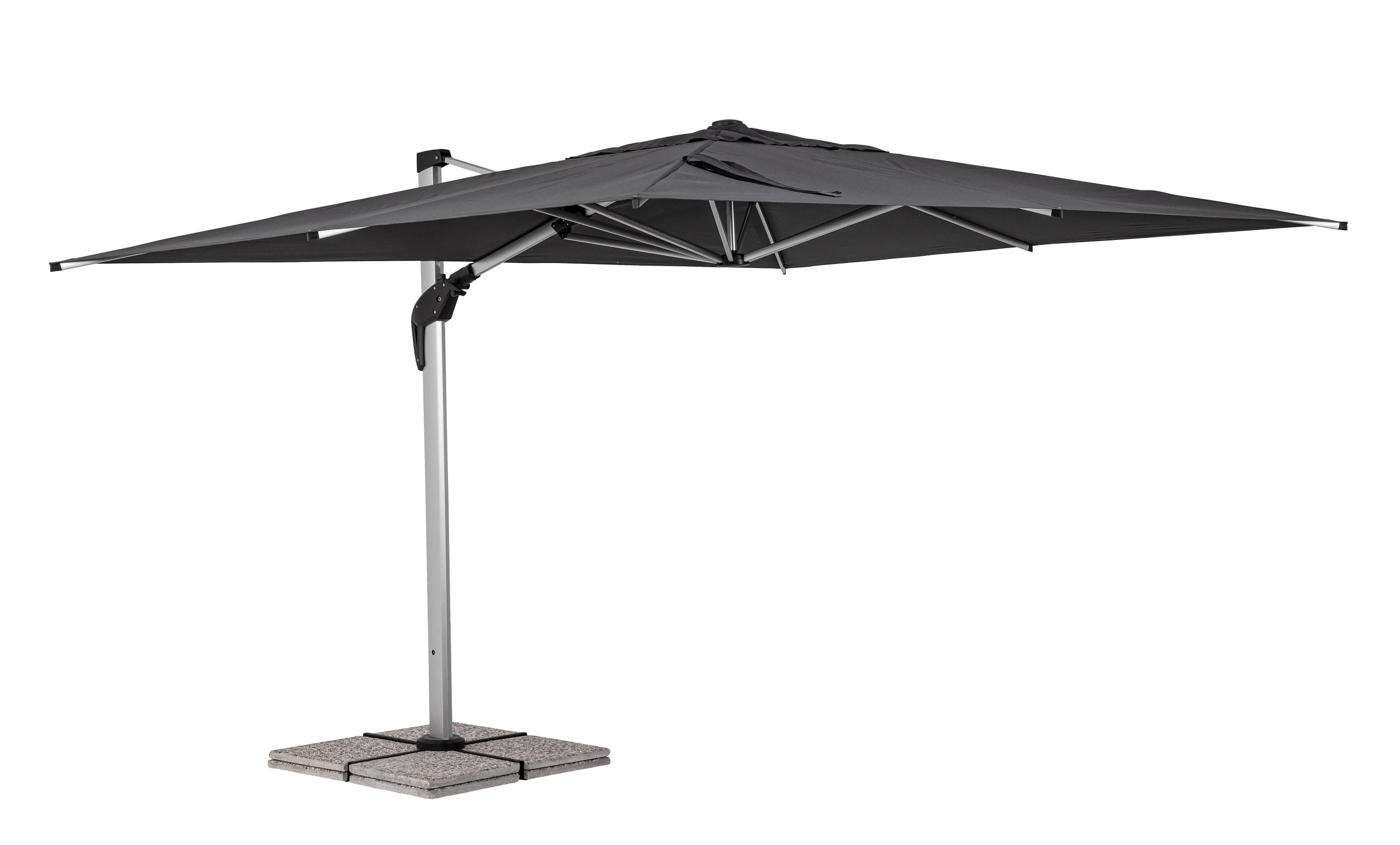 Bizzotto Aries Ombrellone Braccio Antracite Alluminio 3×4 m