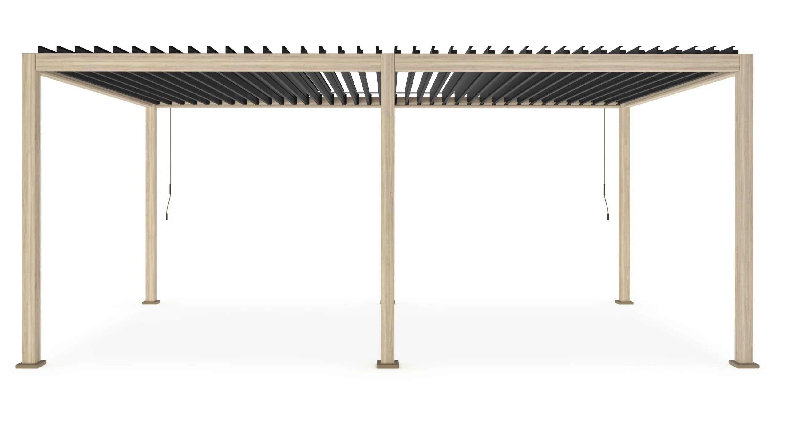 Bizzotto Ocean Pergola Natural Antracite PVC Legno 360×600 cm