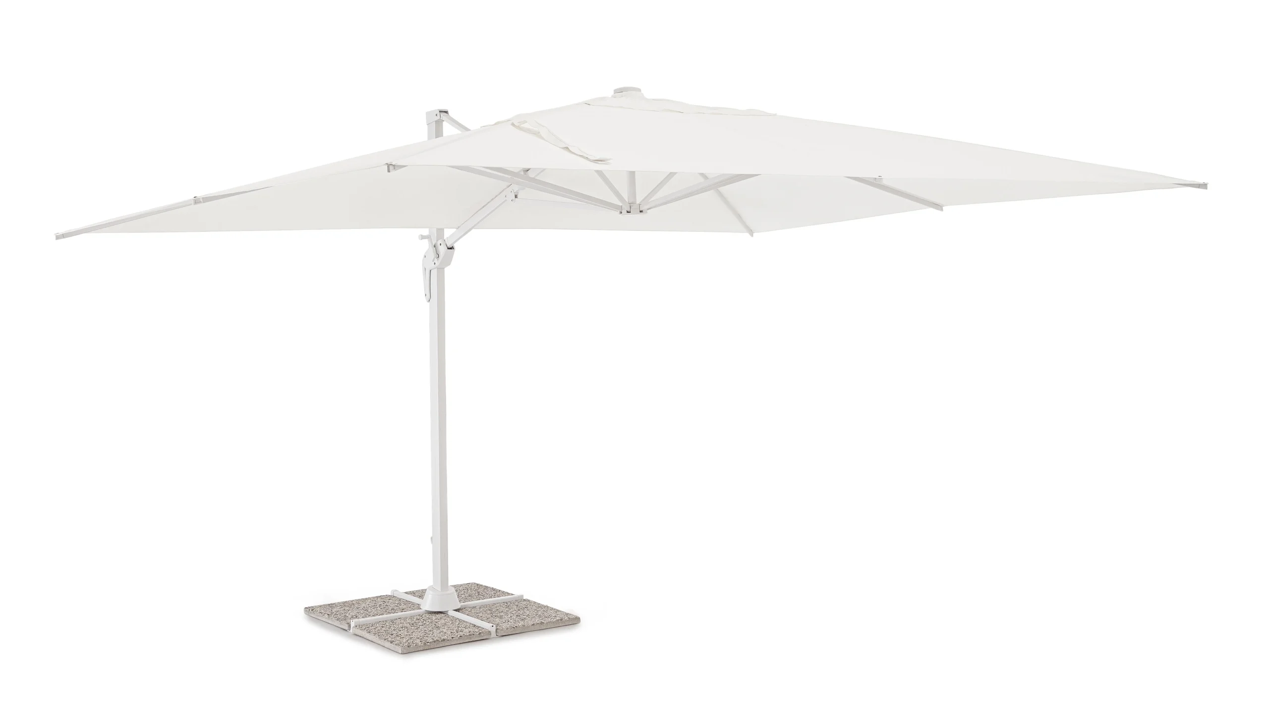 Bizzotto Ombrellone Laterale Vega 3×4 m Bianco Alluminio