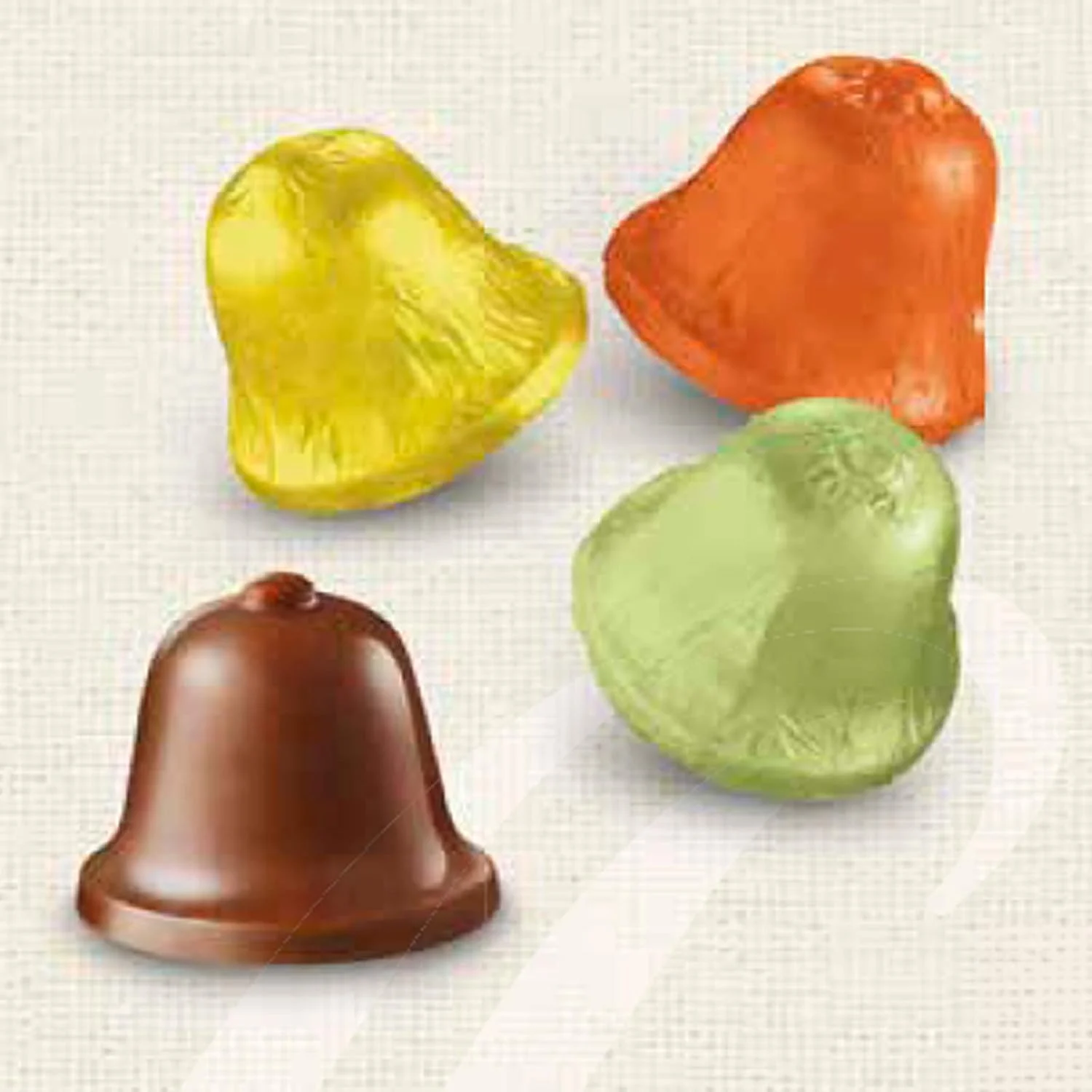 Caffarel Campanelle Colori Assortite Cioccolato Fondente e Nocciole 1 Kg