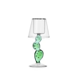DESERT PLANTS TEALIGHT CACTUS VERDE PUNTI BIANCHI