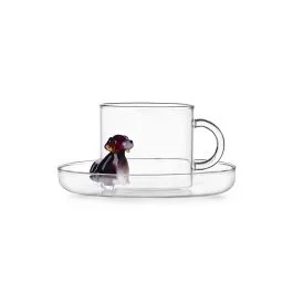 DOGS TAZZA TE' CON PIATTINO ENGLISH FOXHOUND