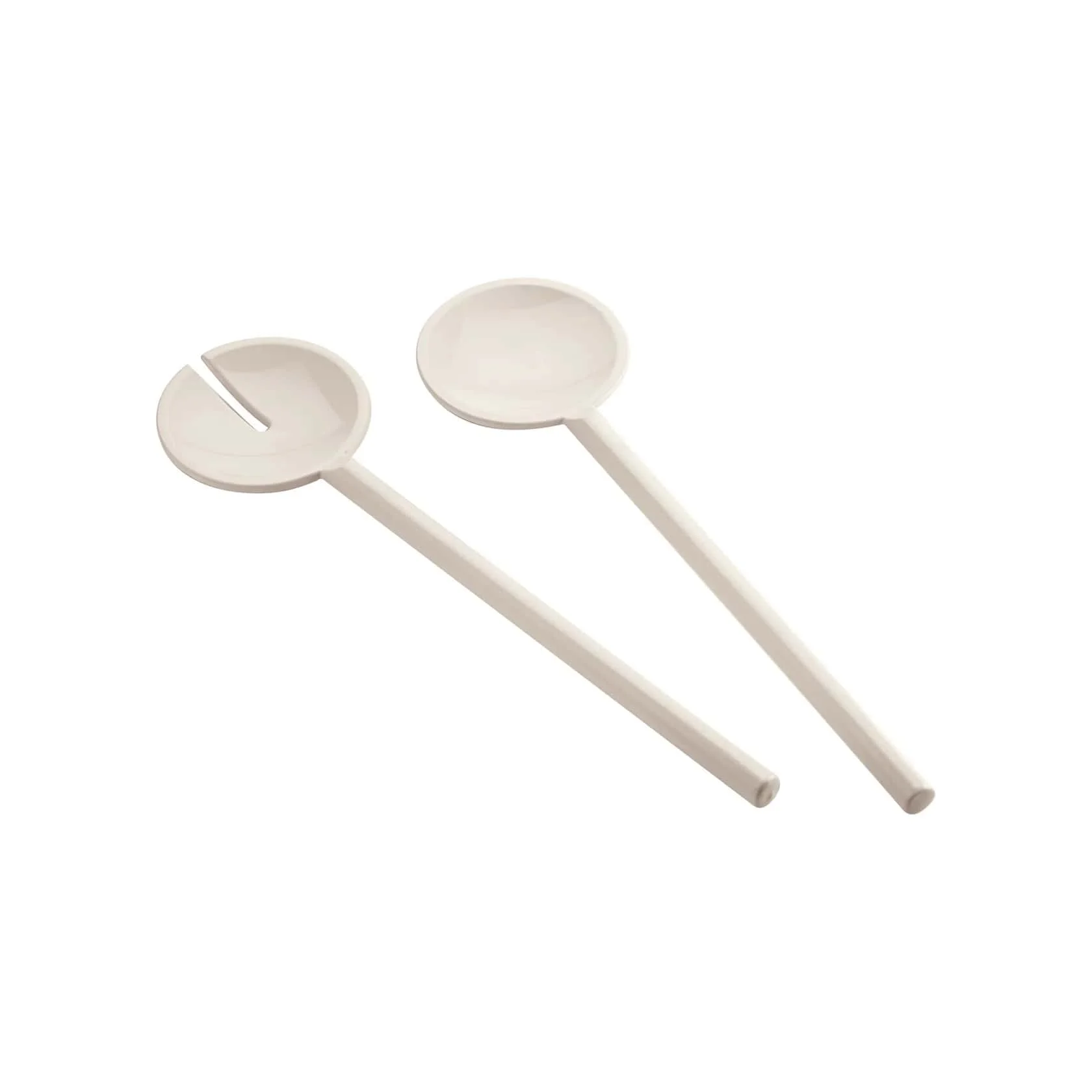 GUZZINI Set 2 Posate Insalata Tiffany H 27,5 Cm Bianco Latte