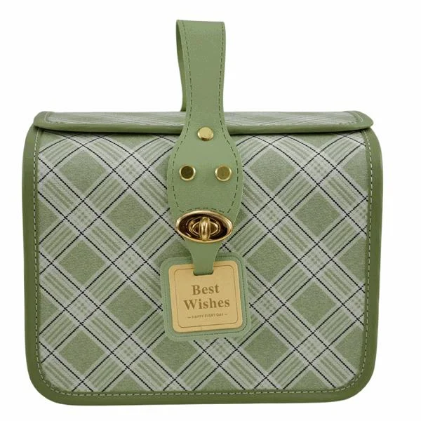 L'Arcolaio Bauletto Rettangolare Medio Vintage Green 21,8X15,7X17 Cm