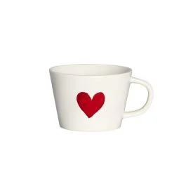 TAZZA COLAZIONE CUORE ROSSO ACQUERELLO