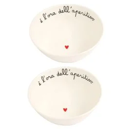 SET 2 COPPETTE E' L'ORA DELL'APERITIVO 15,5 CM