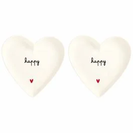 SET 2 PIATTI CUORE 18 CM HAPPY