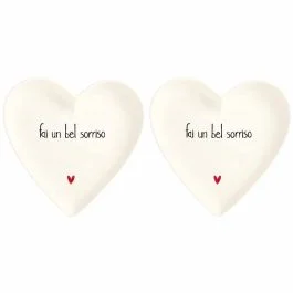 SET 2 PIATTI CUORE 18 CM FAI UN BEL SORRISO