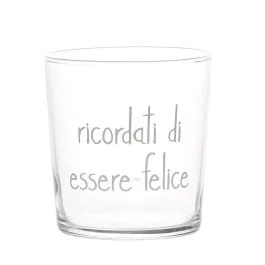 BICCHIERE RICORDATI DI ESSERE FELICE 35 CL