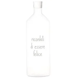 BOTTIGLIA IN VETRO RICORDATI DI ESSERE FELICE 1,4 L