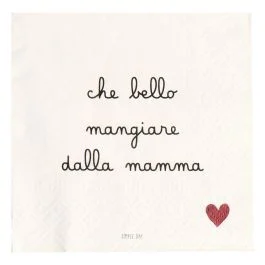 TOVAGLIOLI DI CARTA CHE BELLO MANGIARE DALLA MAMMA 20 PZ 33X33