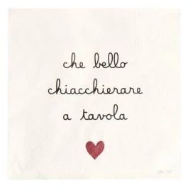 TOVAGLIOLI DI CARTA CHE BELLO CHIACCHIERARE A TAVOLA 20 PZ 33X33