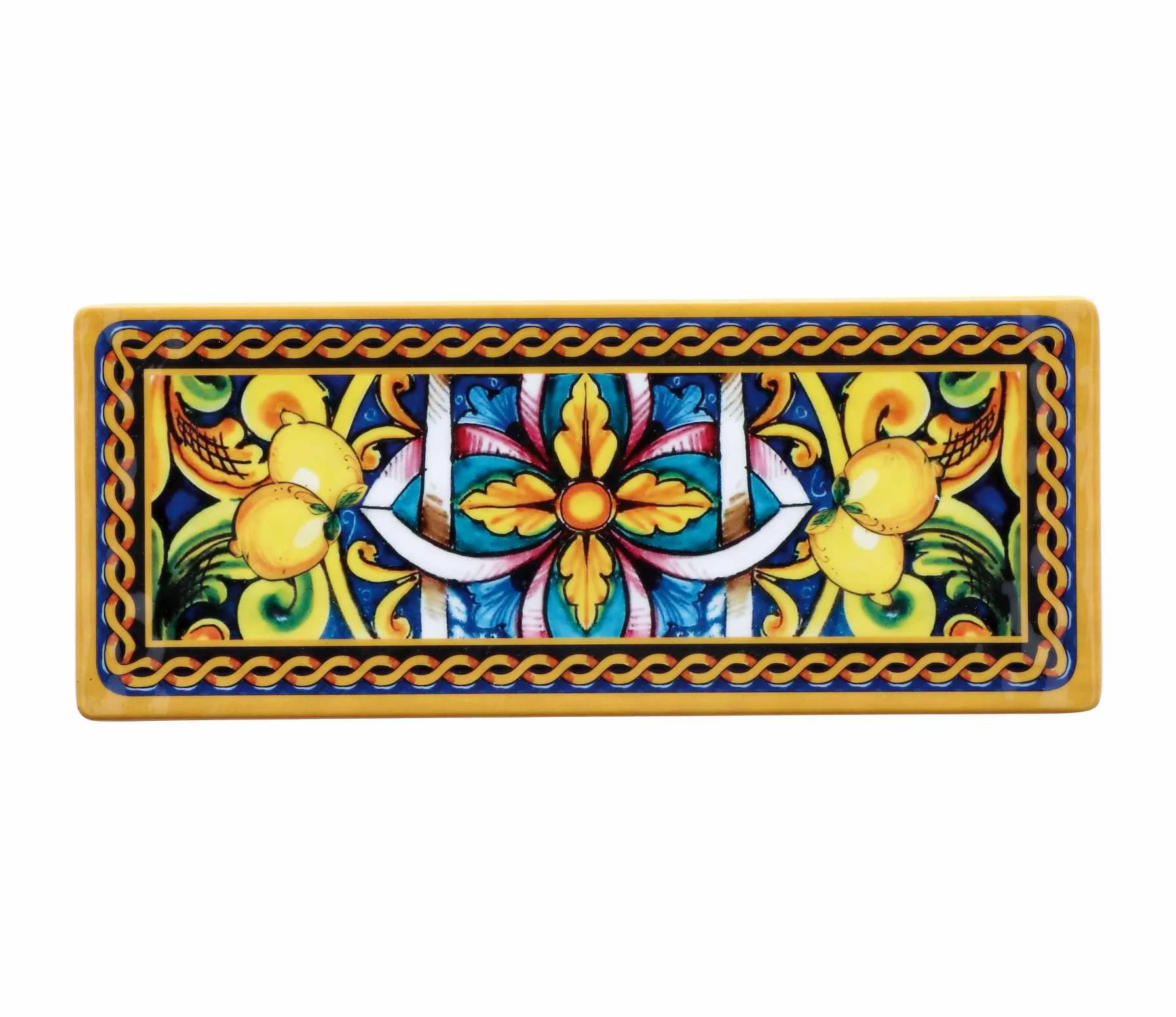 Ad Trend Vassoio Rettangolare Melamina Lemon 27 x 11 Cm H 2 Cm Giallo