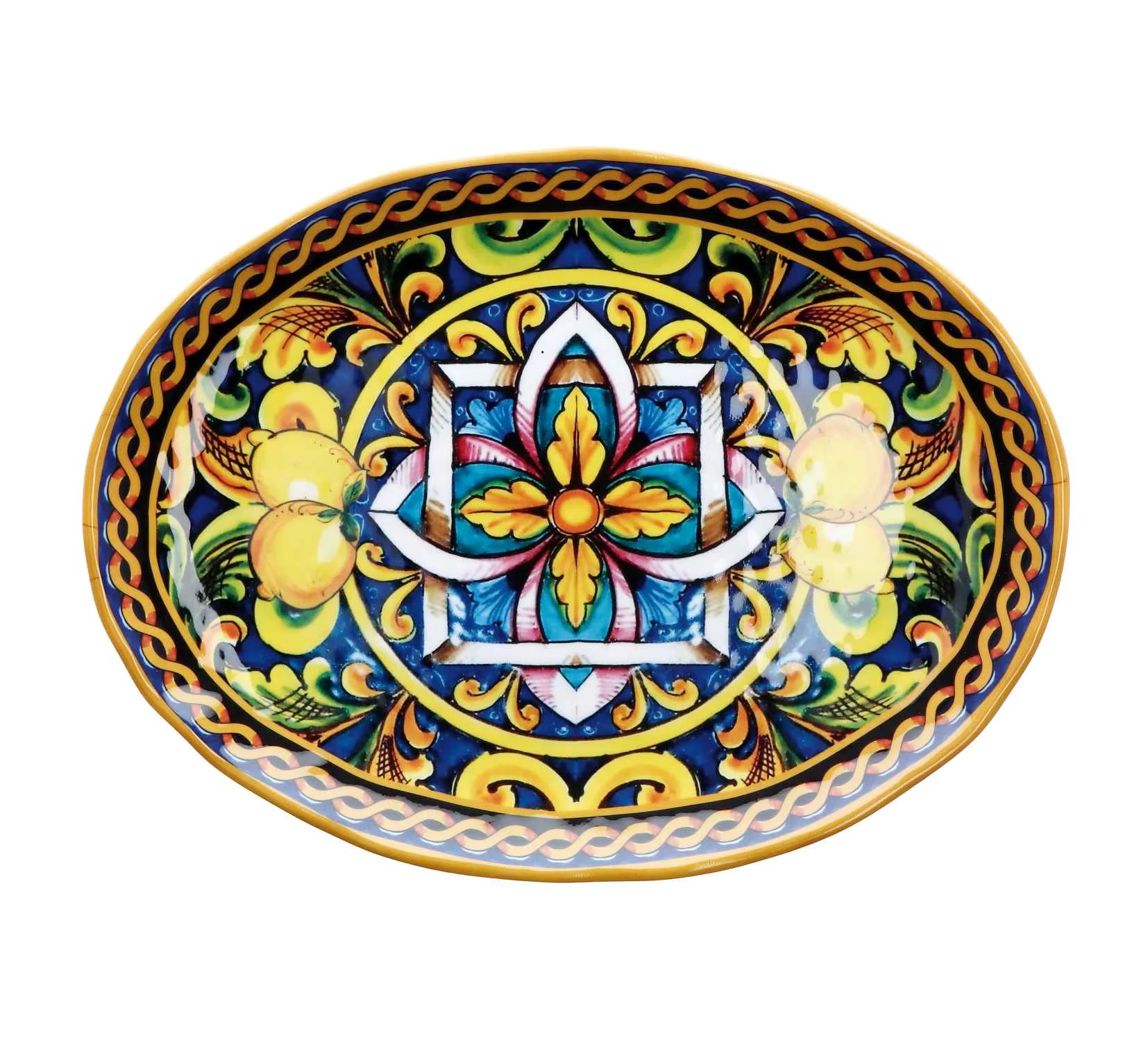 Ad Trend Vassoio Ovale Melamina Lemon 40 x 30 Cm H 3 Cm Giallo