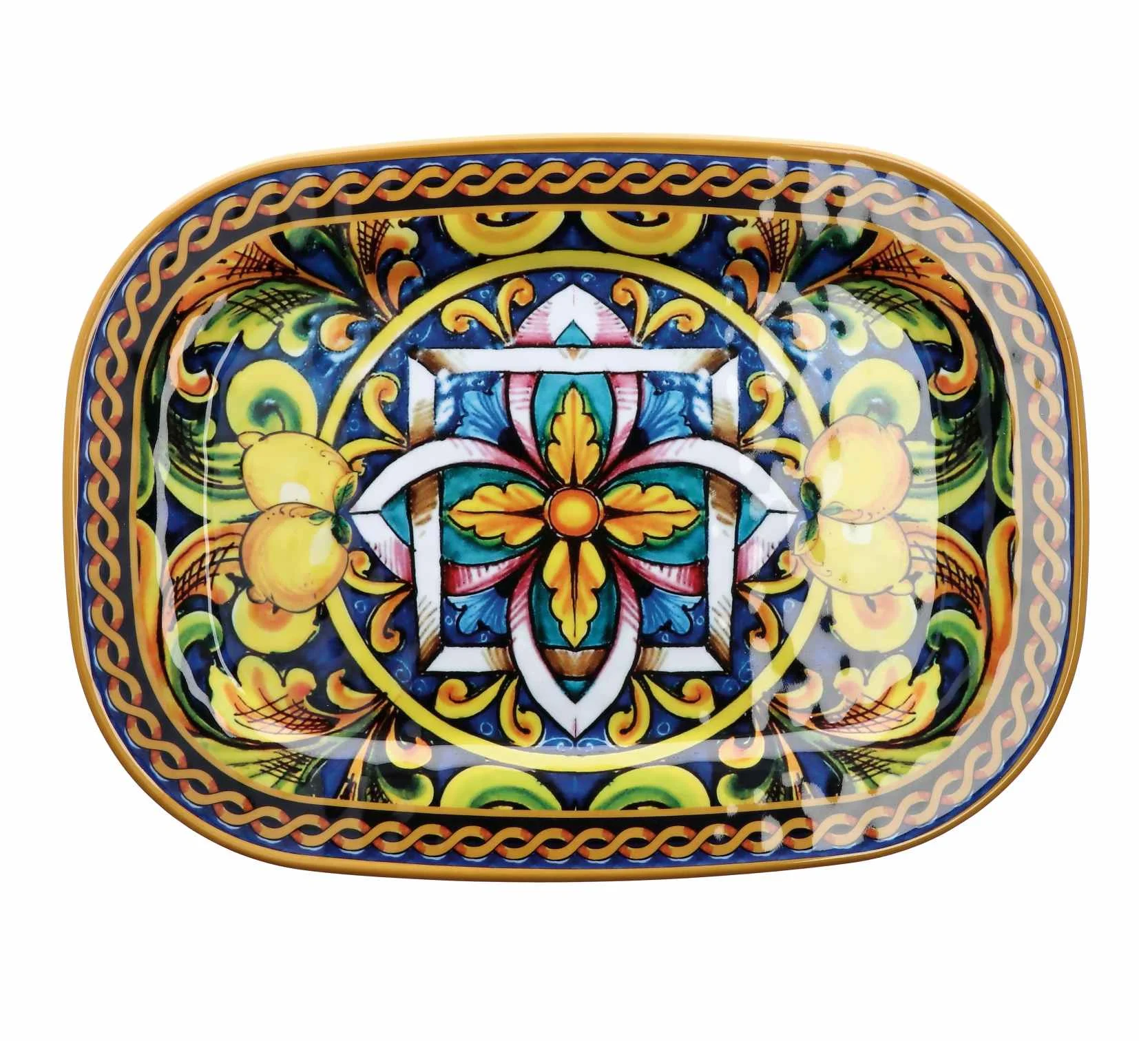 Ad Trend Vassoio Rettangolare Melamina Lemon 43 x 32 Cm H 2 Cm Giallo