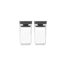 TASTY+ SET 2 BARATTOLI IMPILABILI 0.15L DARK GREY