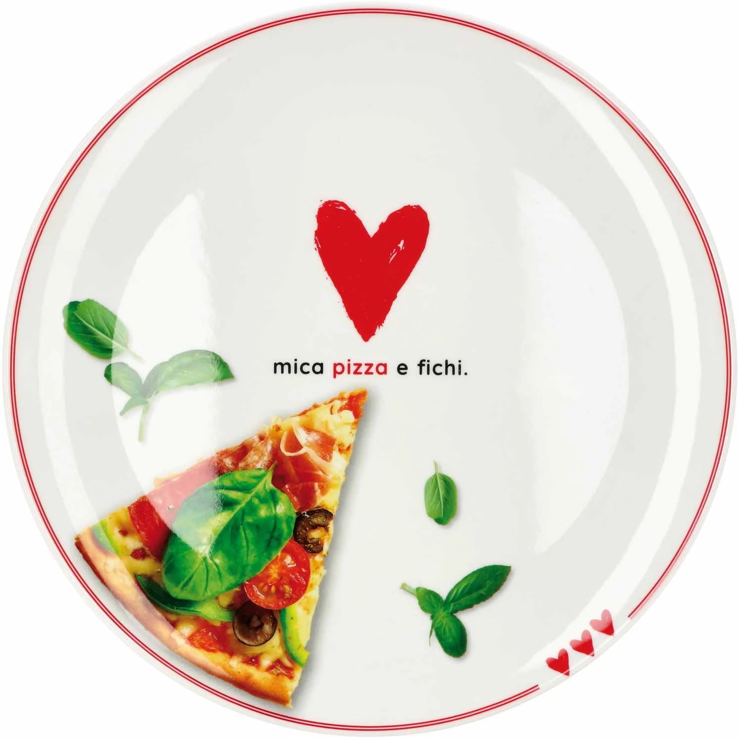 Ad Trend Piatto Pizza Melamina Ass. D 33 Cm H 2 Cm Bianco 1 Pz