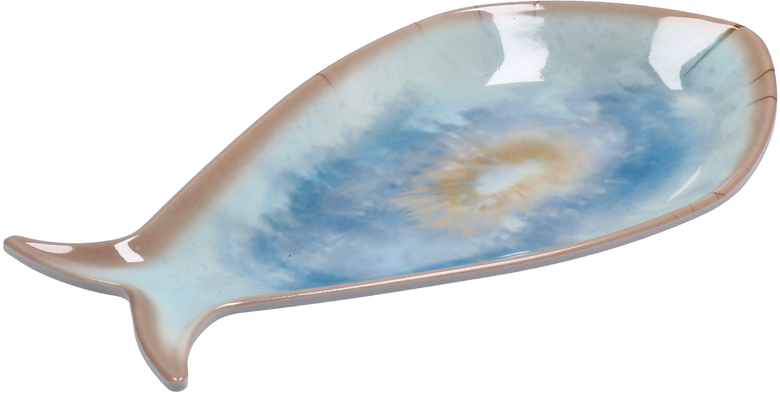 Ad Trend Vassoio Pesce Melamina 11 x 22 Cm Ass. Grigio Blu 1 Pz