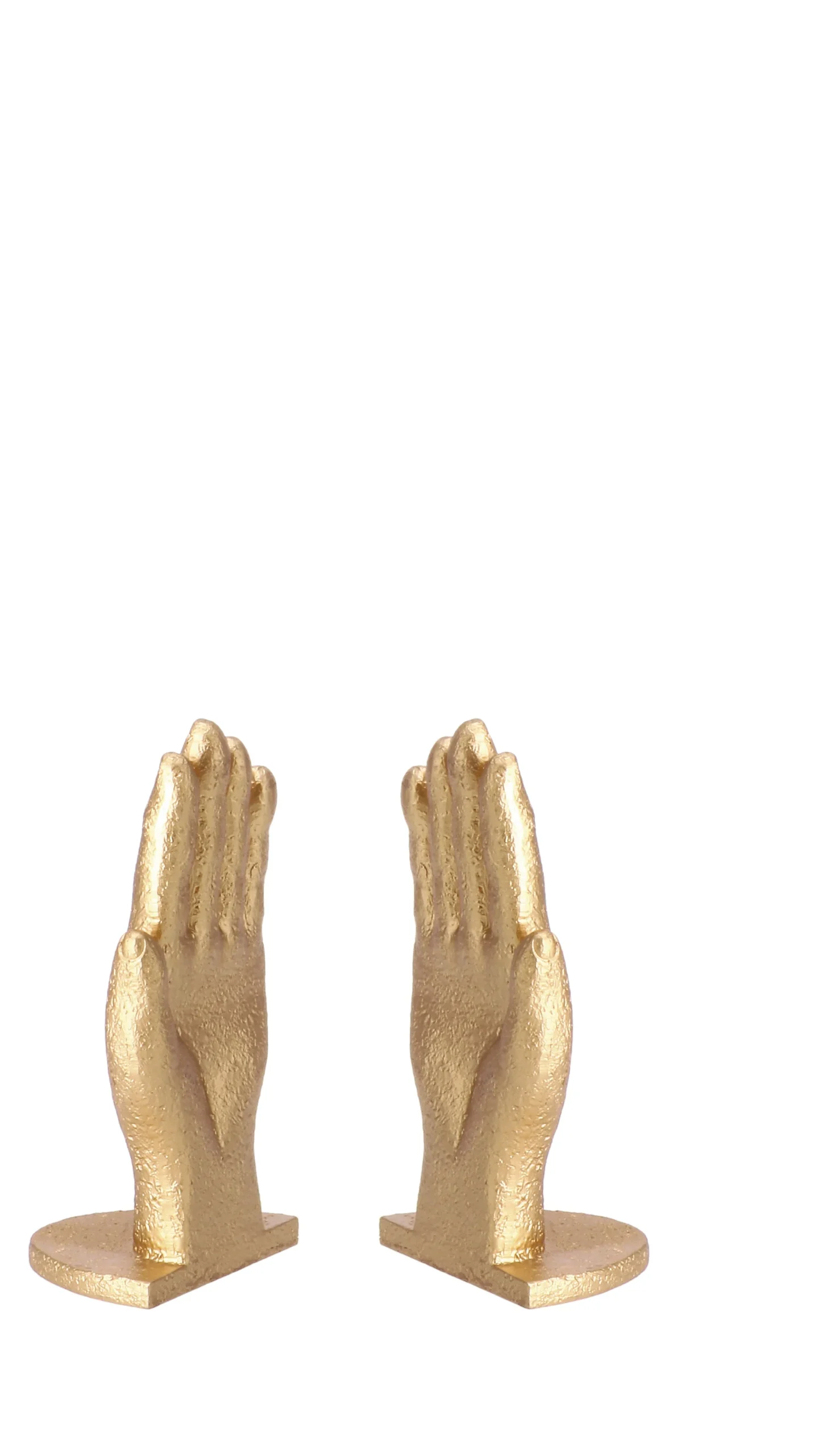 Ad Trend Reggilibri a Forma di Mano h 16 x 8 x 6,5 Cm Oro