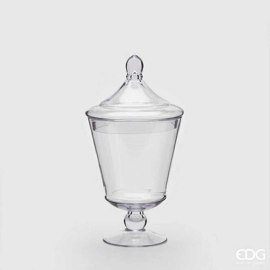 EDG Enzo De Gasperi Contenitore Coppa Svasato per Confettata H 40 Cm D 21 Cm Natural Trasparente