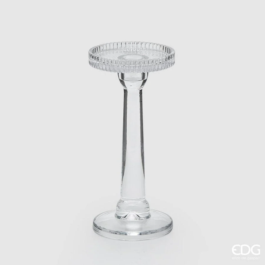 EDG Enzo De Gasperi Portacandela Colonna H 21,5 Cm D 9,8 Cm Natural Moccolo e Stelo