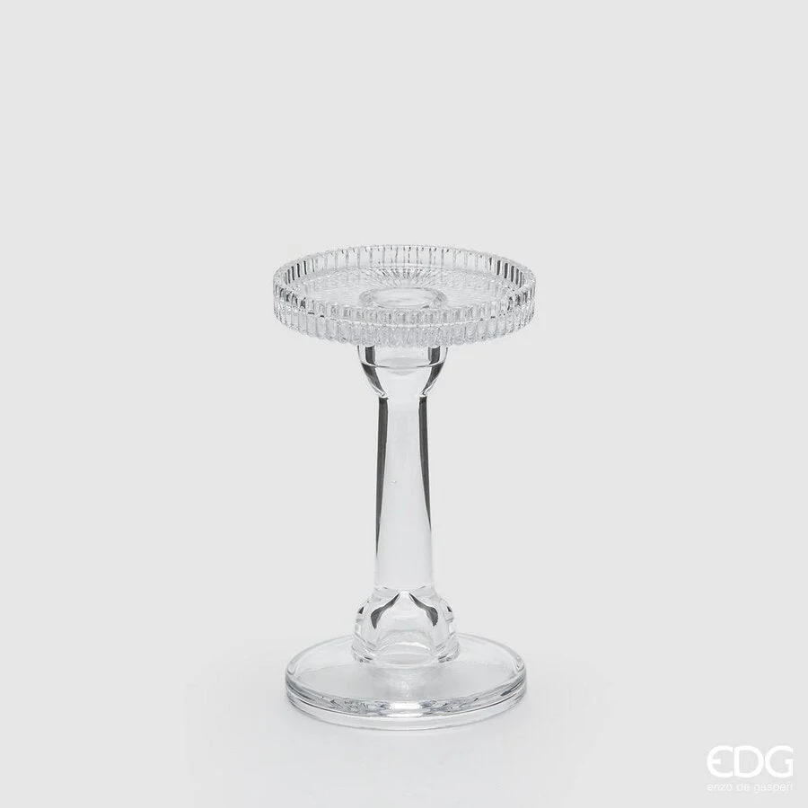 EDG Enzo De Gasperi Portacandela Colonna H 16,3 Cm D 9,8 Cm Natural Moccolo e Stelo