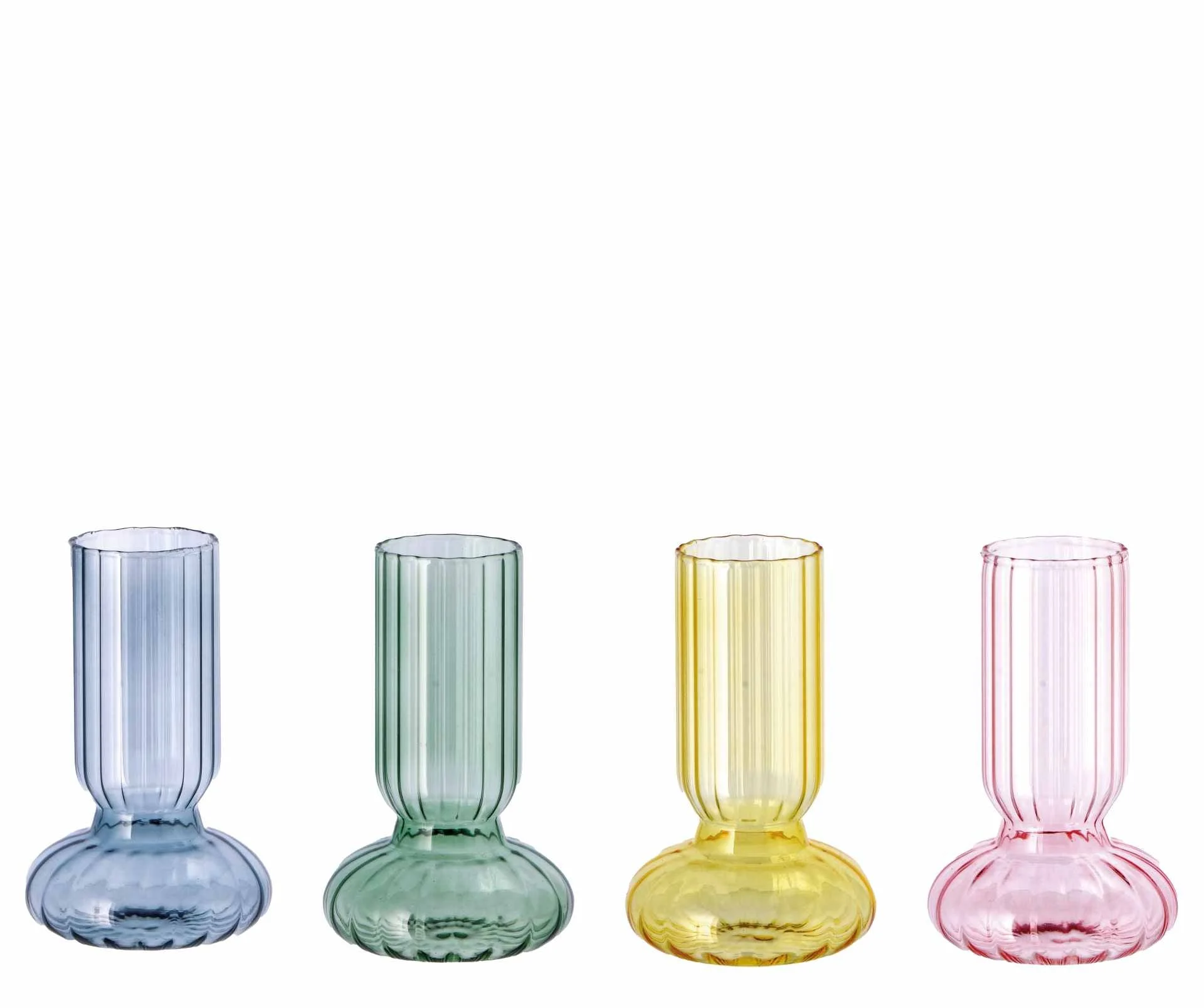 Ad Trend Vaso in Vetro Ass. D 10 Cm H 16 Cm Rosa Giallo Verde Blu 1 Pz