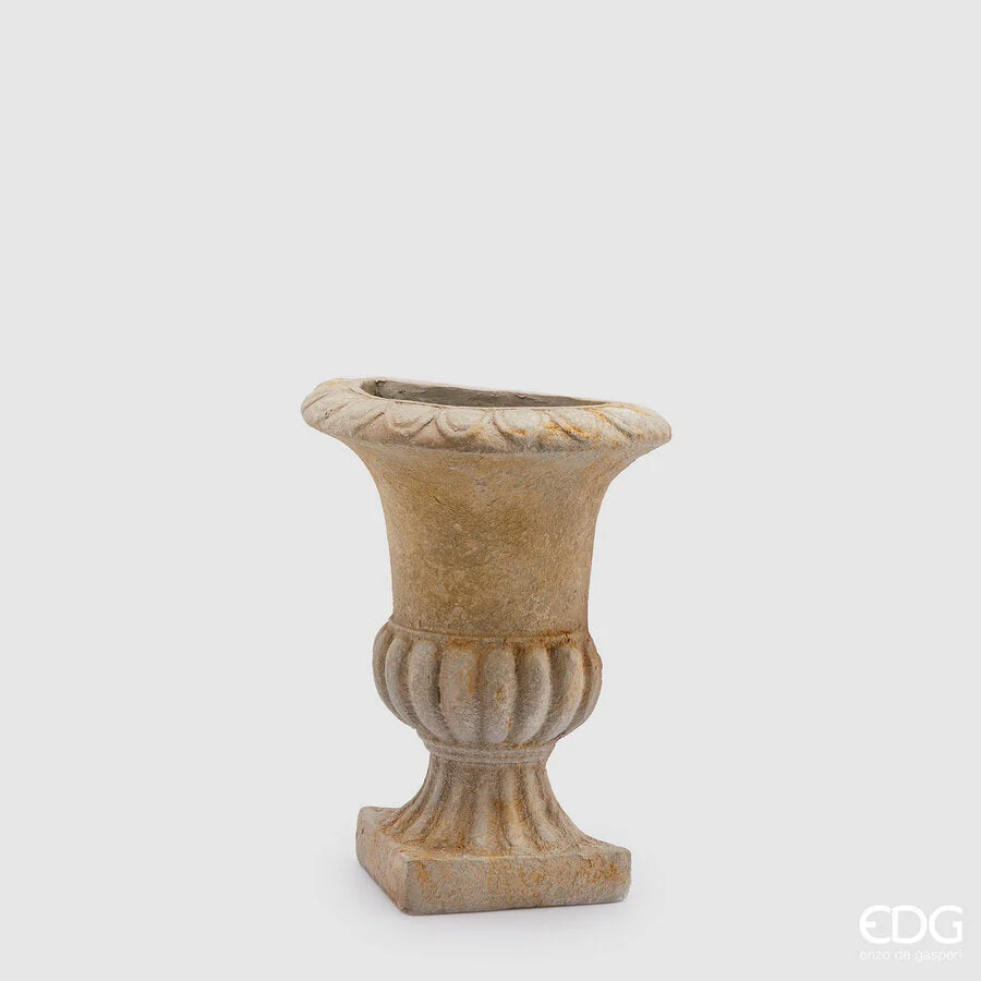 EDG Enzo De Gasperi Vaso da Parete Coppa H 46 Cm L 38 Cm L 18 Cm Ivory