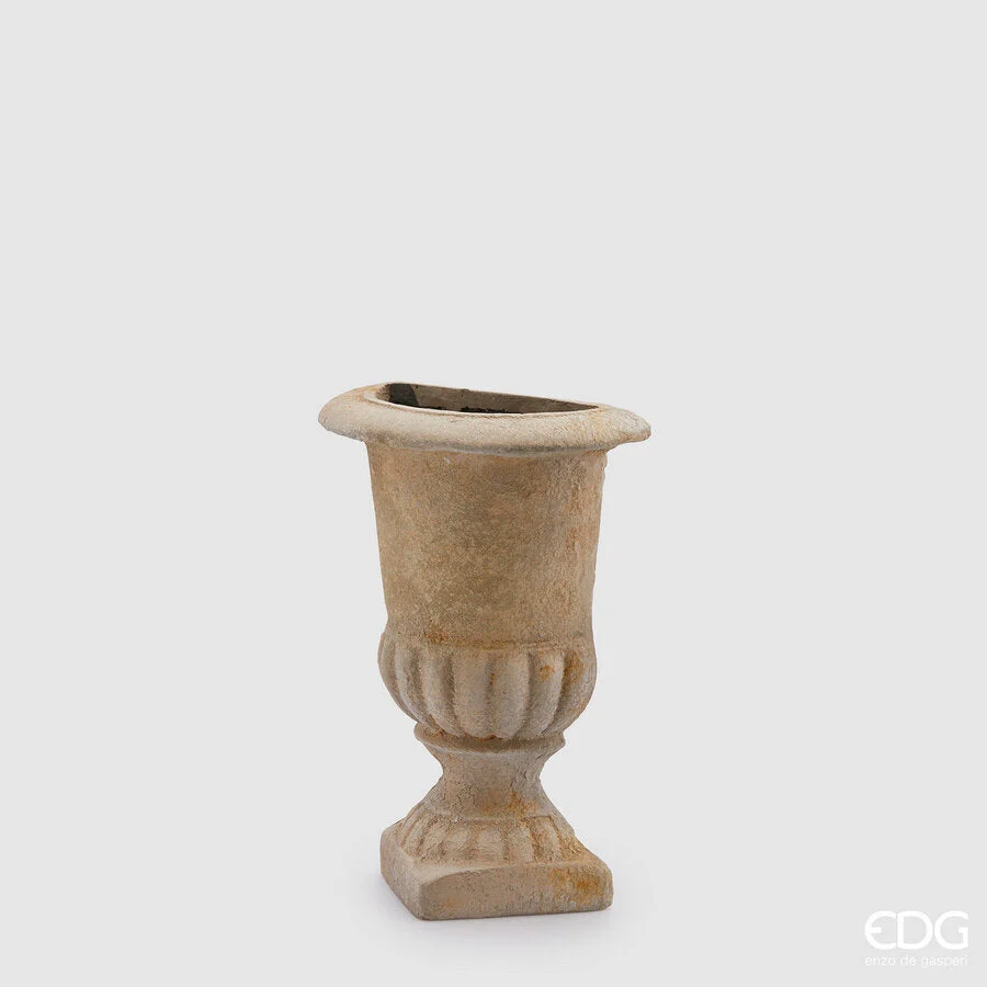 EDG Enzo De Gasperi Vaso da Parete Coppa H 46 Cm L 32 Cm L 18 Cm Ivory