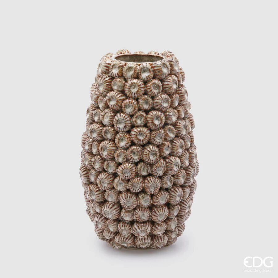 EDG Enzo De Gasperi Vaso Ricciomare H 38 Cm D 23 Cm Ceramica Waterproof Sand