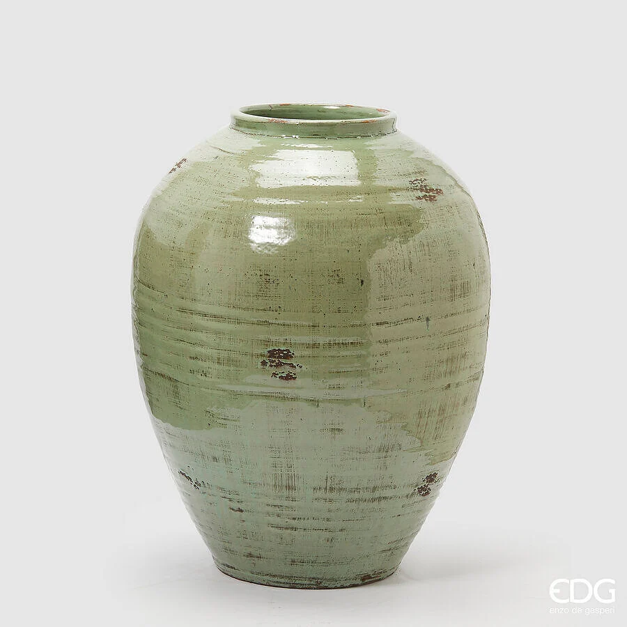 EDG Enzo De Gasperi Vaso Fenice Anfora H 70 Cm D 55 Cm Ceramica Waterproof Sage