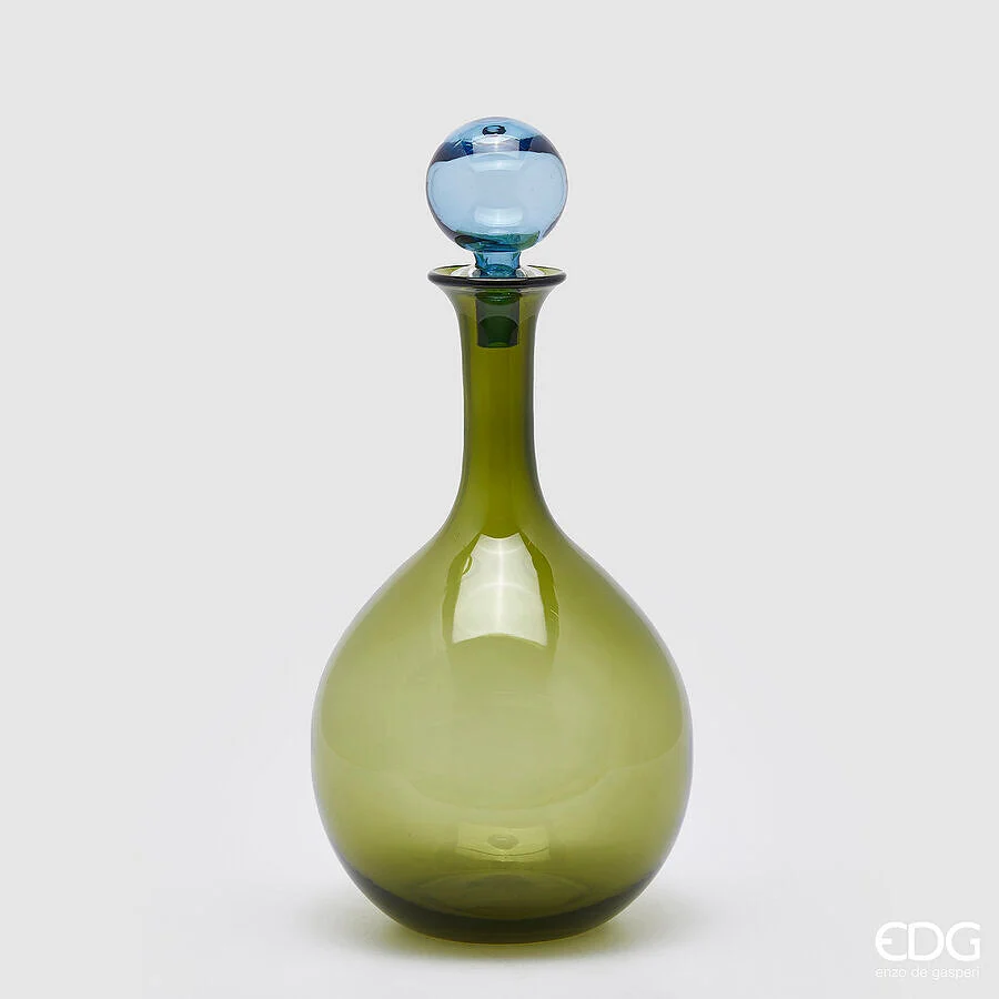 EDG Enzo De Gasperi Vaso con Tappo H 47 Cm D 21,5 Cm Scatola Bianca con Logo Green