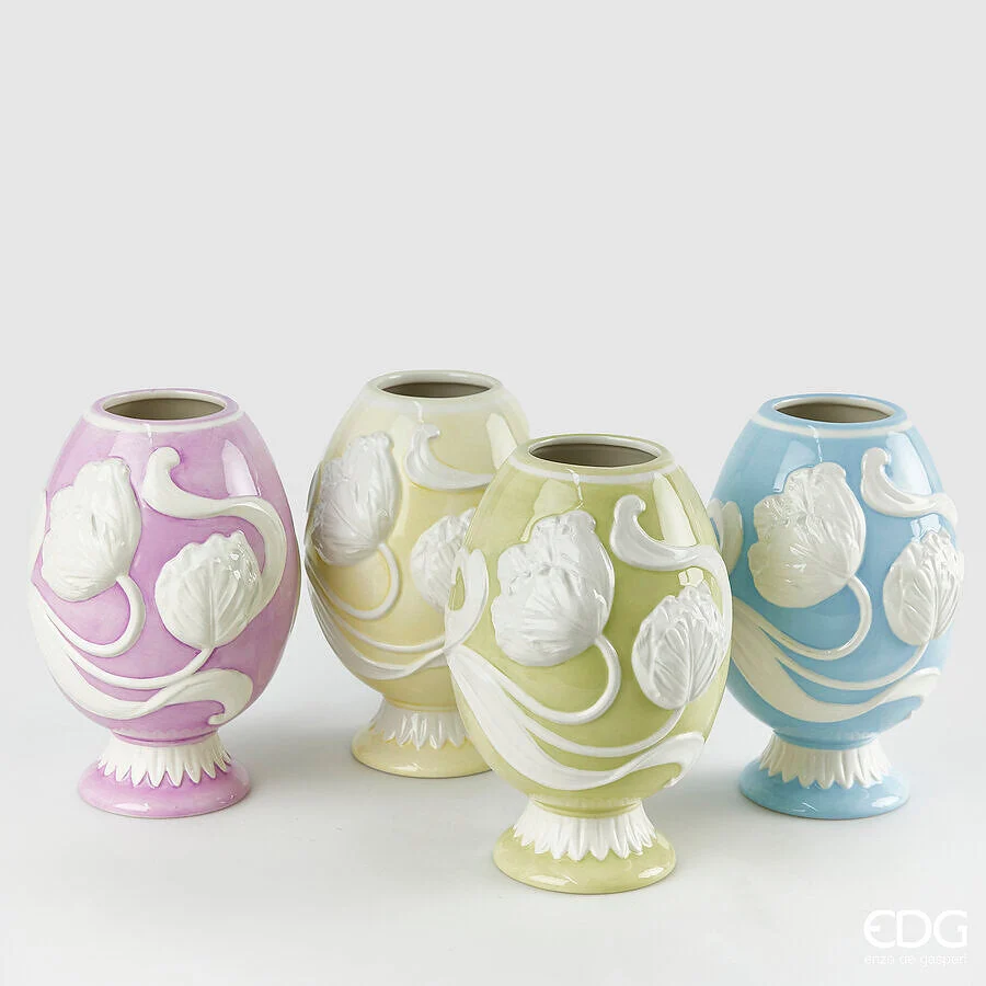EDG Enzo De Gasperi Vaso Uovo Pasqua H 20 Cm D 14 Cm  Ass. Multicolor 1 Pz