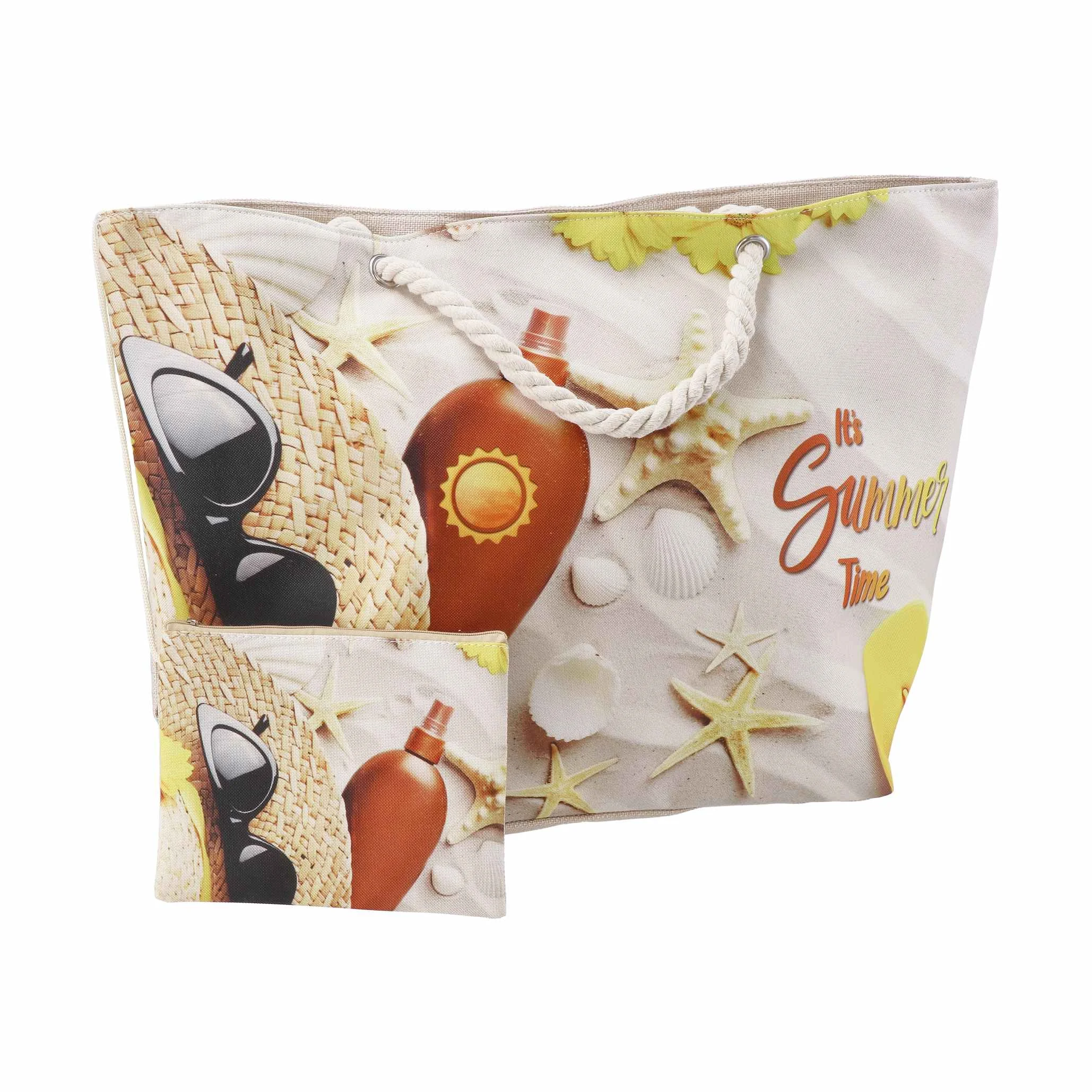 Ad Trend Borsa Mare con Pochette 58 x 18 x H 38 Cm Ass. Multicolor 1 Pz