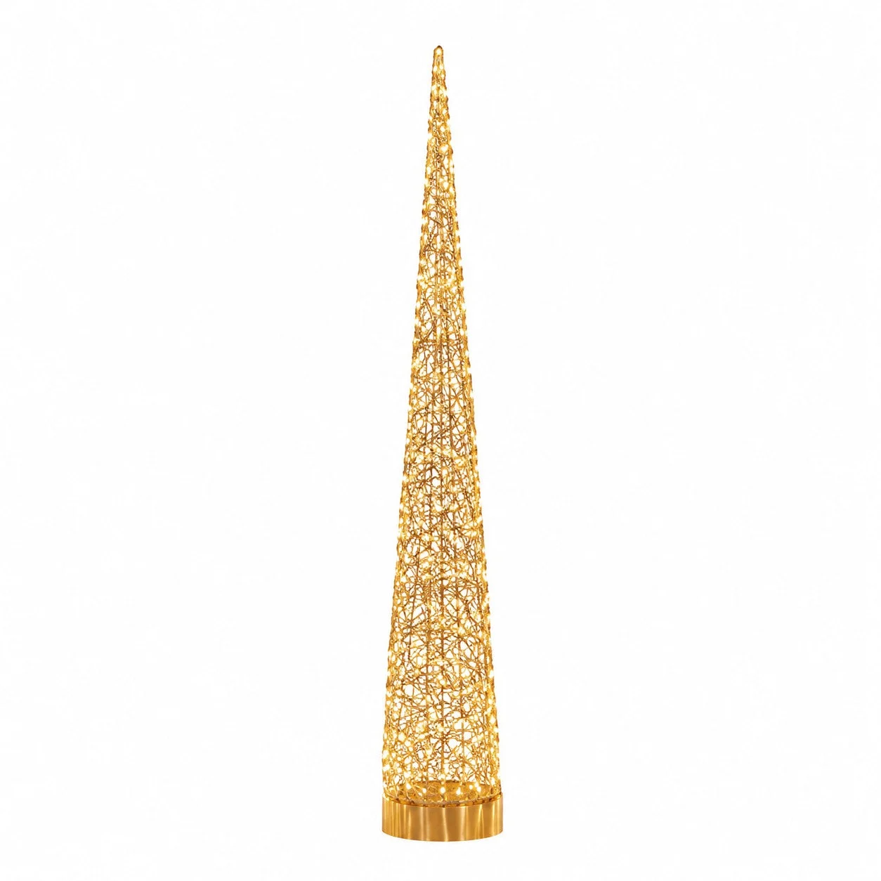 Ad Trend Albero di Natale in ferro e PE oro con 600 LED H 150cm