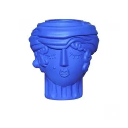 MAGNA GRAECIA VASO IN TERRACOTTA WOMEN BLU