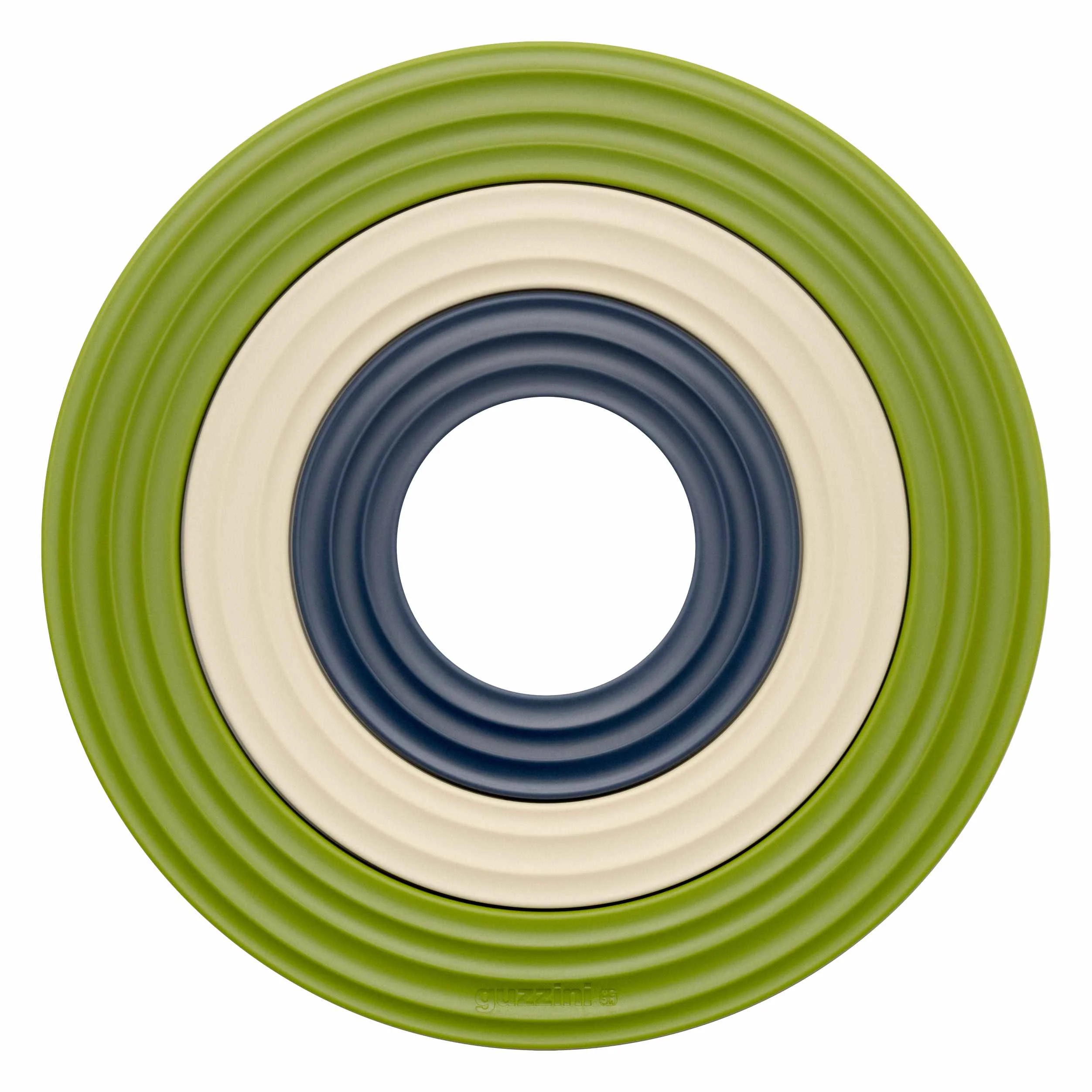 GUZZINI Set 3 Sottopentole 3in1 Ring Verde, Beige, Blu