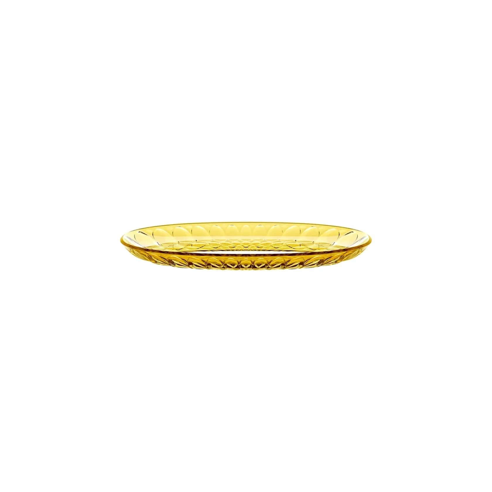 GUZZINI Vassoio Ovale Piccolo Vanity Bio-Based 32 x 19,5 Cm Giallo Zafferano